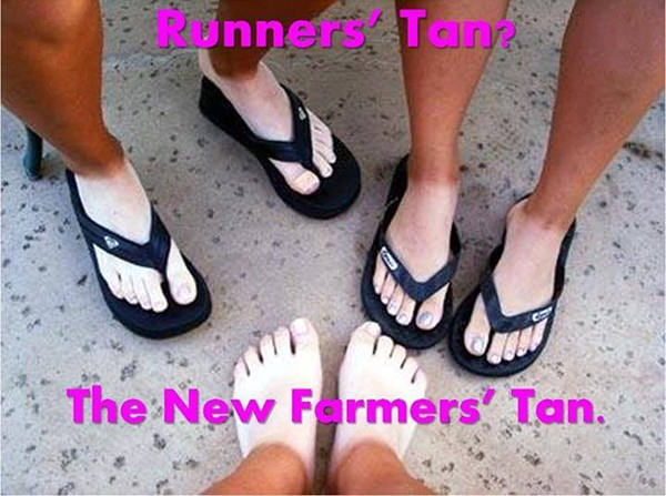 Running Humor #28: Runners' Tan? The new farmers' tan.