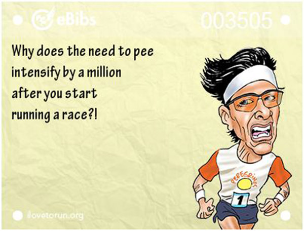 Running Humor #68: Why does the need to pee intensify by a million after you start running a race.