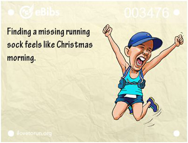 Running Humor #75: Finding missing running socks feels like Christmas morning.