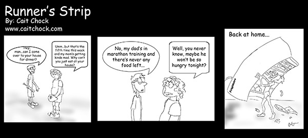 Running Humor #135: Runner's Appetite Comic Strip