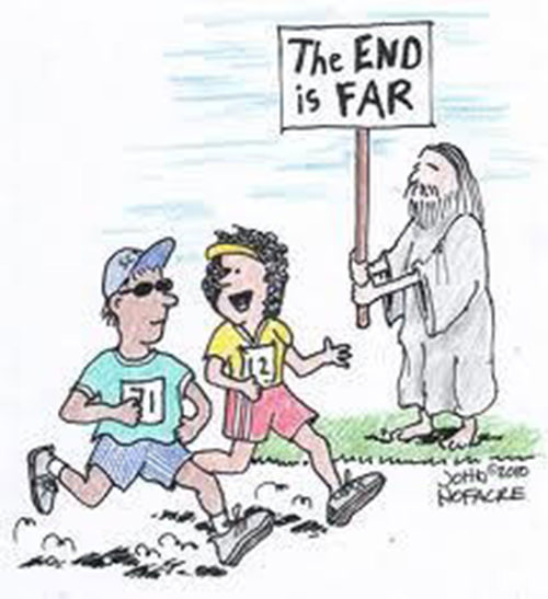 Running Humor #165: The end is far.