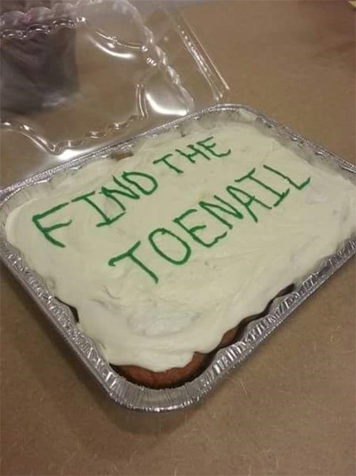 Running Humor #197: Find the toenail. - fb,running-humor,toenail,birthday