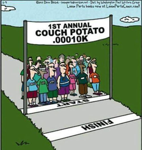 Running Humor #209: Couch Potato Run - fb,running-humor