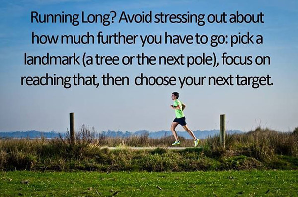 Running Matters #139: Running long? Avoid stressing out about how much further you have to go. Pick a landmark (a tree of the next pole), focus on reaching that, then choose your next target.