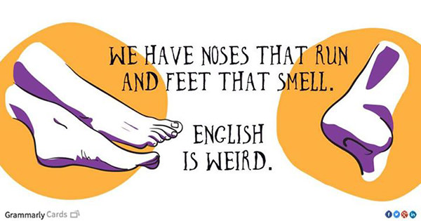 Running Matters #209: We have noses that run and feet that smell. English is weird.