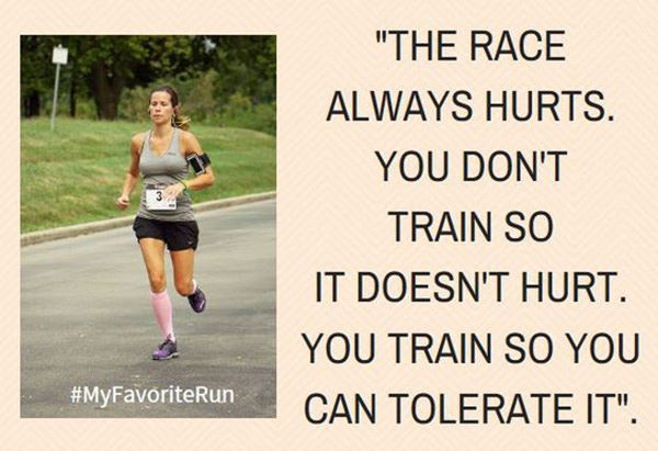 Running Matters #254: The race always hurts. You don't train so it doesn't hurt. You train so you can tolerate it.
